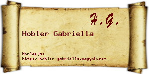 Hobler Gabriella névjegykártya